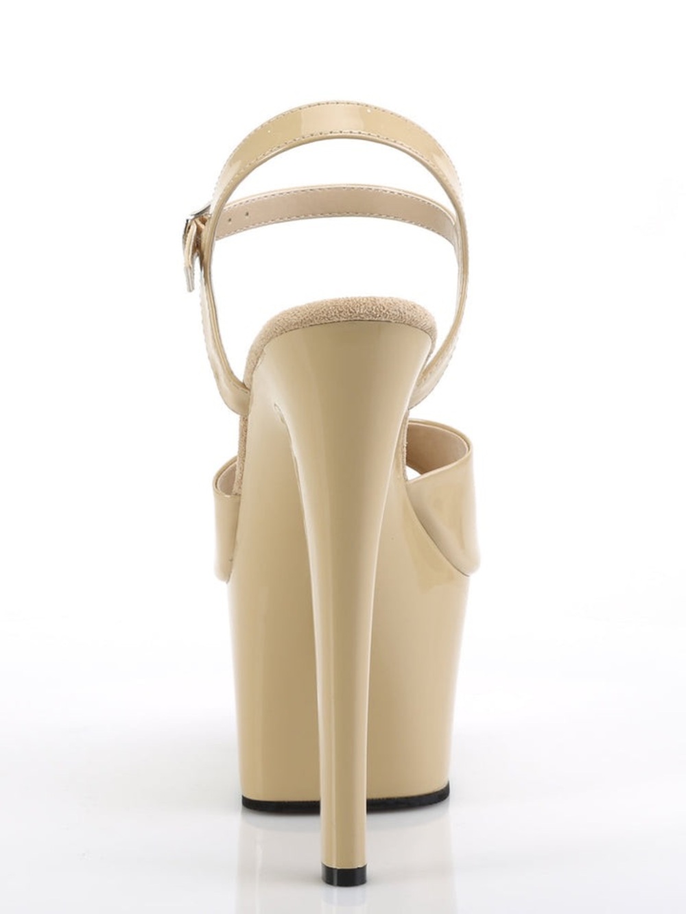 Pleaser Beige Platform Peep-Toe Stiletto - Picture 5 of 9